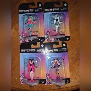 Monster High 4 GHOULS Mini Collectible Scary Cute Figures New In box